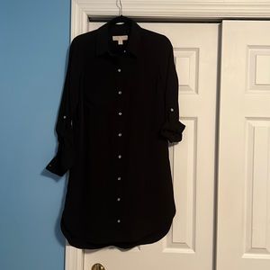 Women’s Michael Kors black button down dress. Size 6